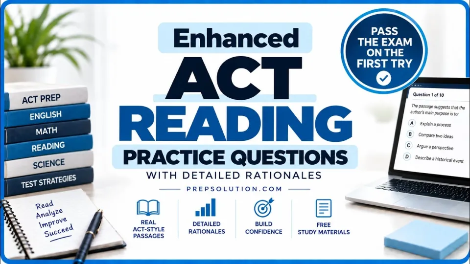 ACT Reading Practice Questions | Detailed Rationales with Tips & Tricks